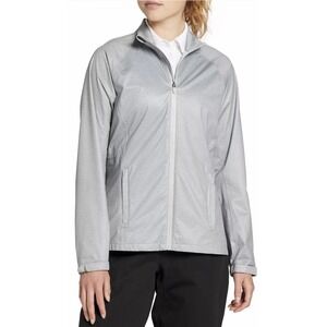 New Walter Hagen Women's Performance 11 Rain Jacket Light Heather Gray Sz Med